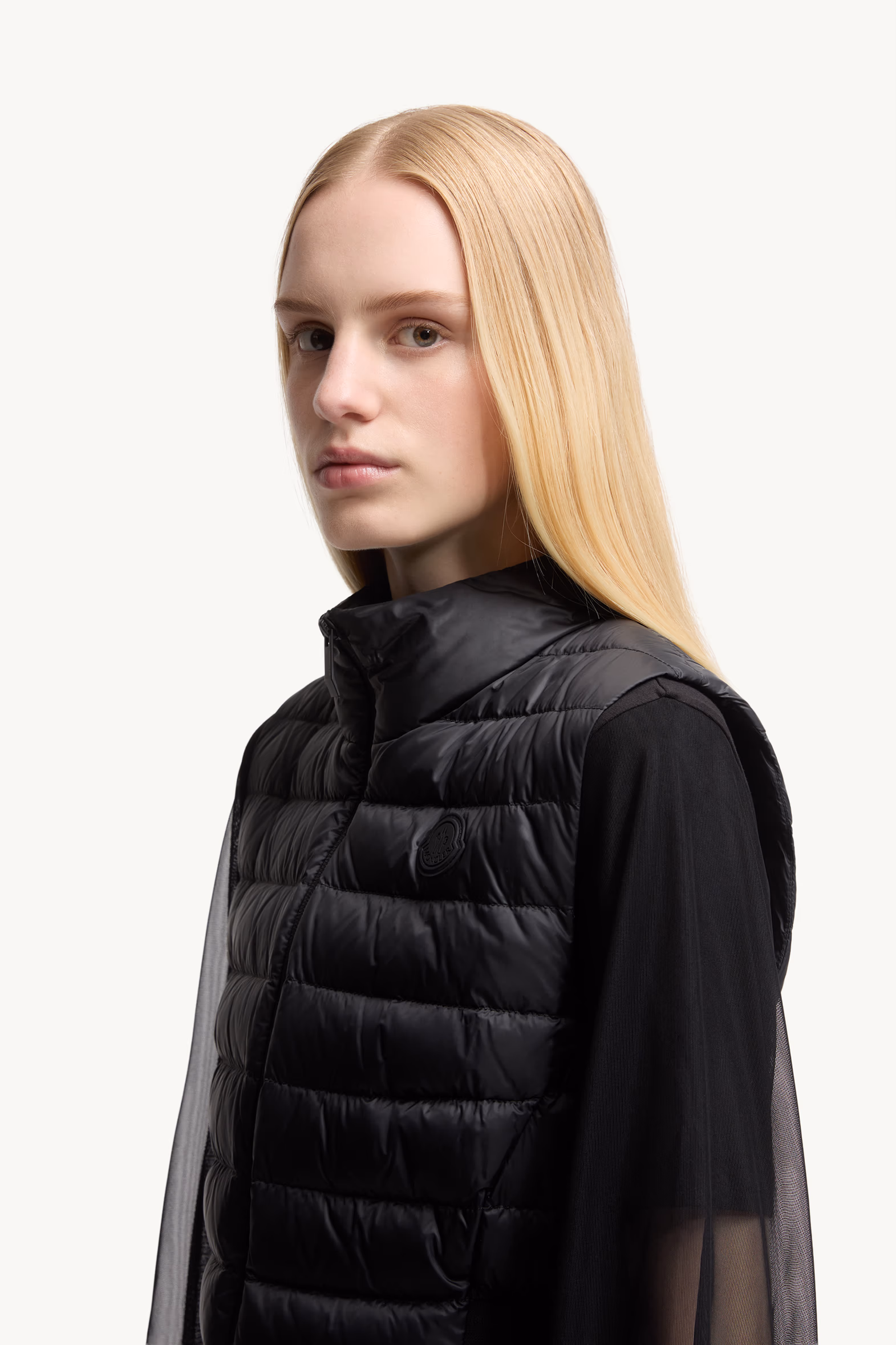 Valmarie Fit & Flare Down Vest Women Black Moncler 4